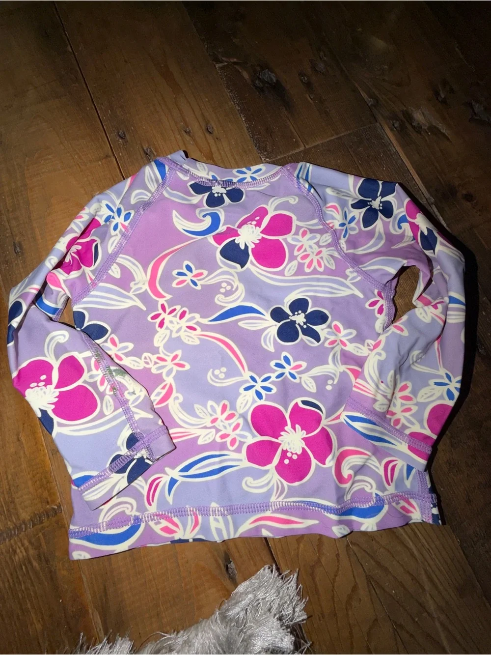 Tea purple Floral Long-Sleeve Swim Set girls size 12-18M